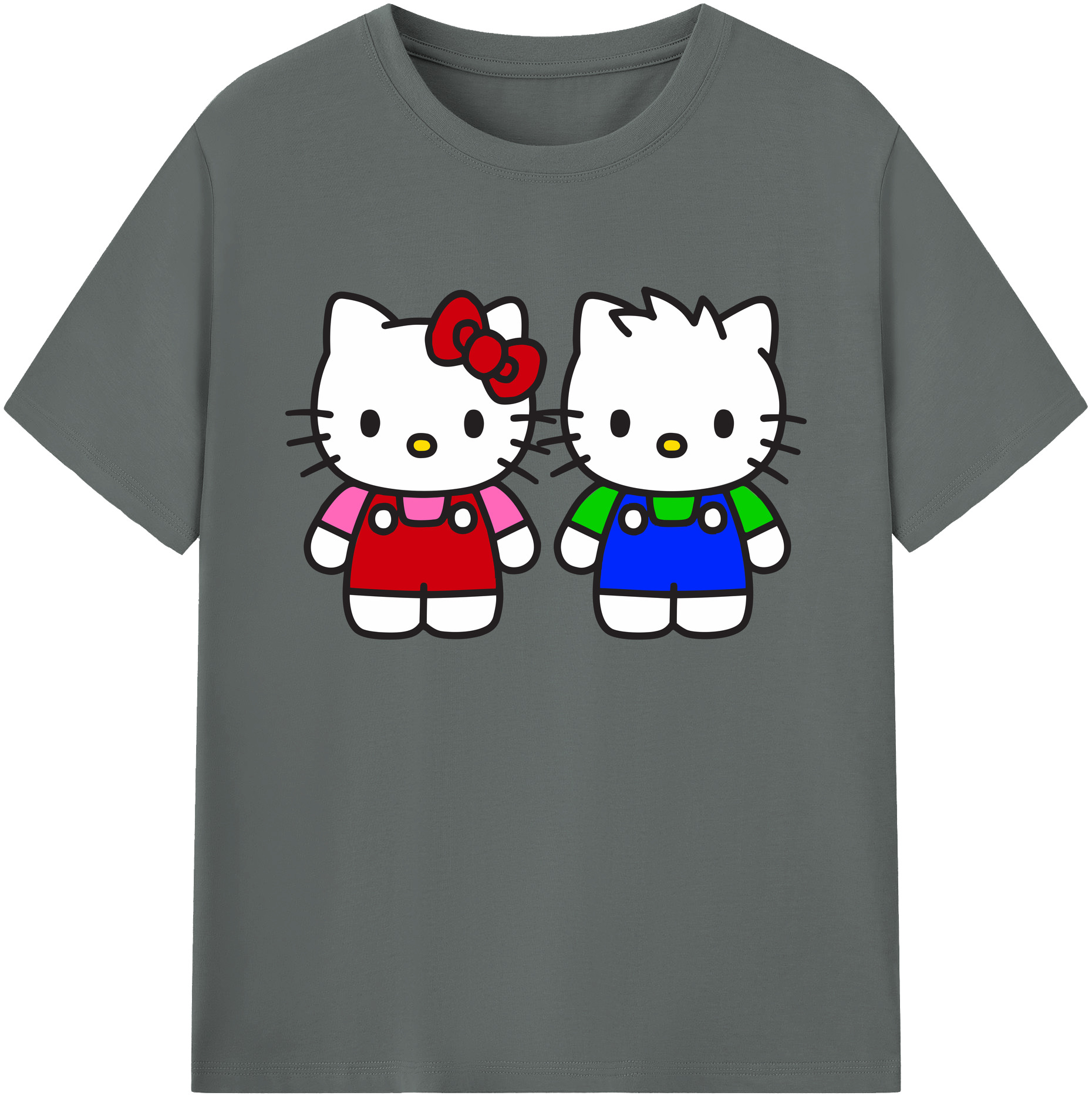 （画像用） Hello Kitty ハローキティ 綿100％ メンズ半袖Tシャツ｜肌触りやわらか＆通気性